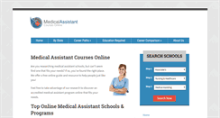 Desktop Screenshot of medicalassistantcoursesonline.net
